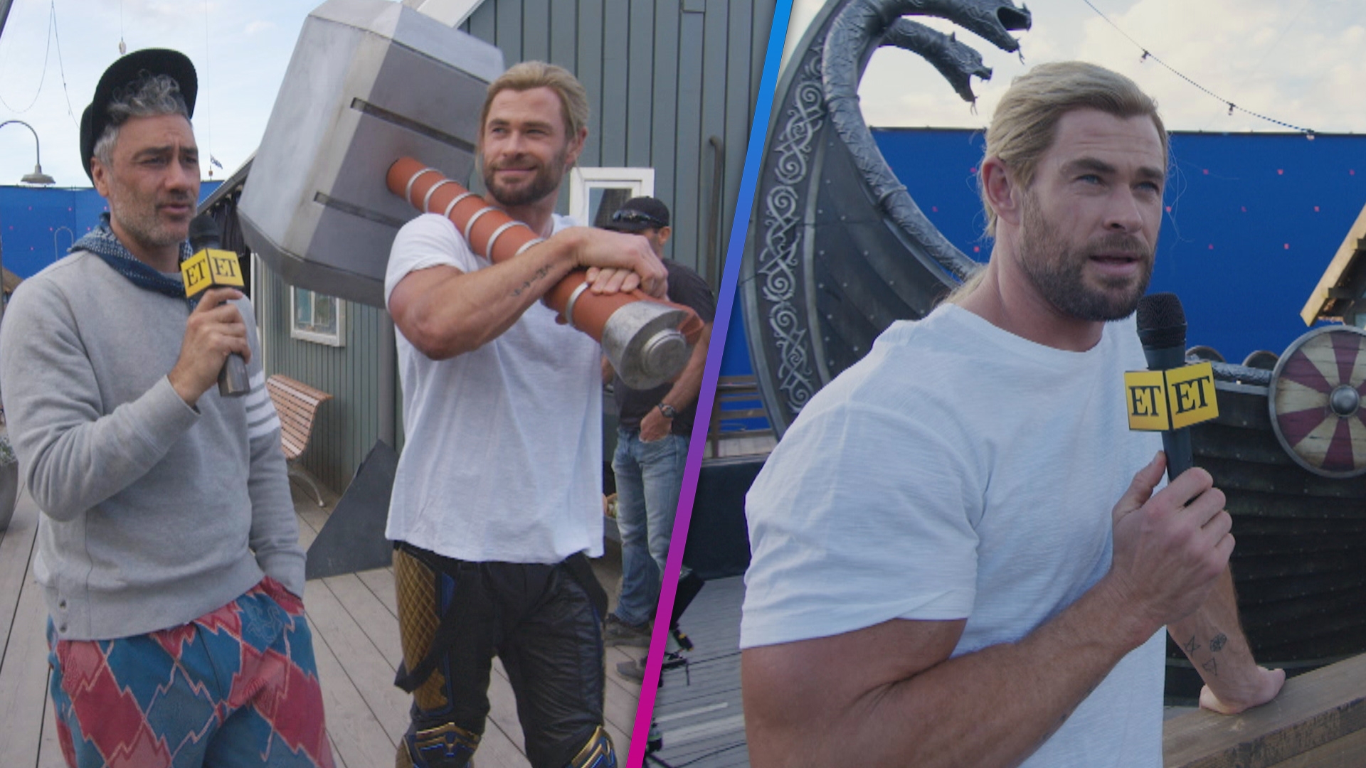 Chris Hemsworth Shares Photo of Daughter on Thor Set