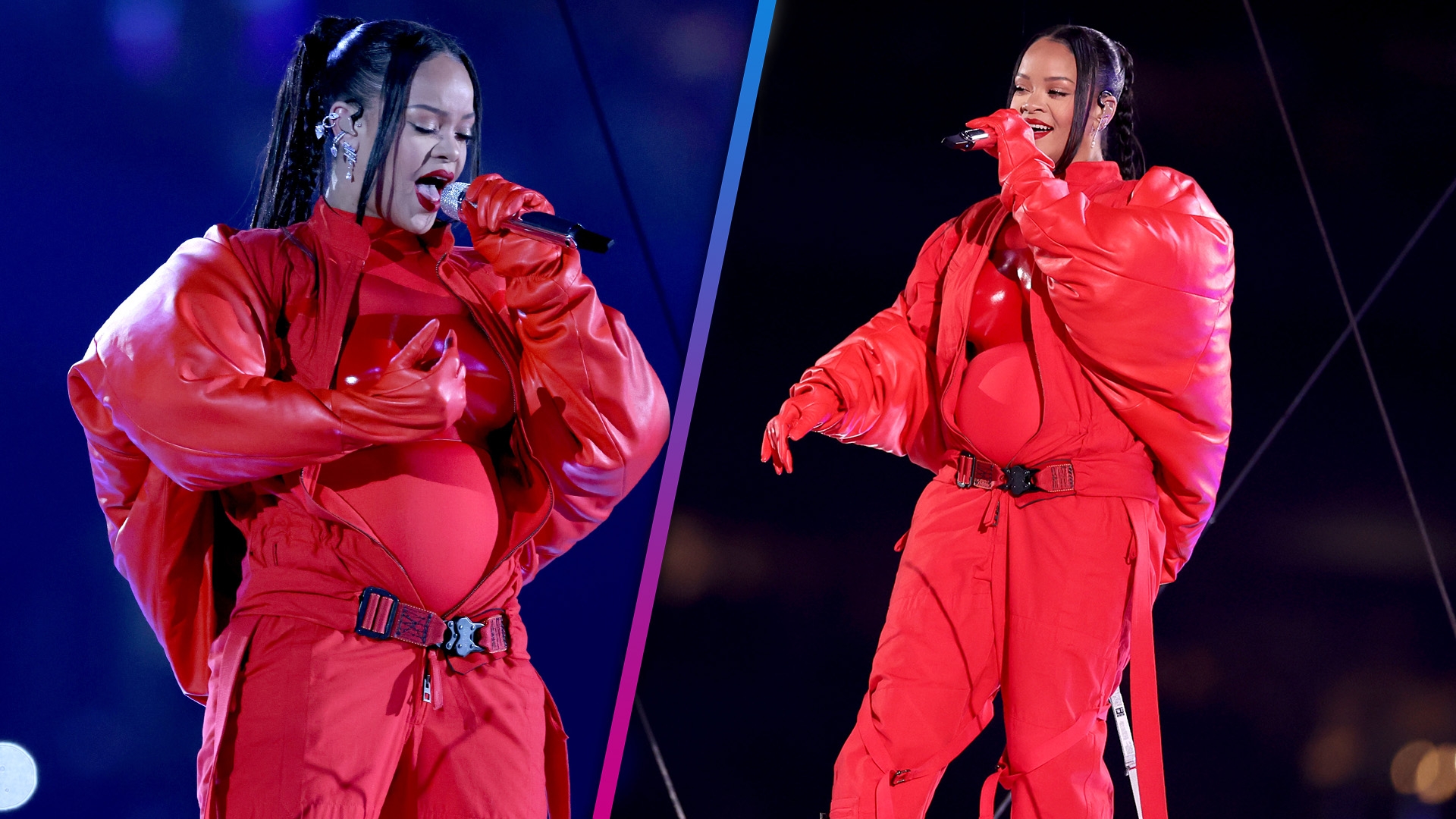 Celebs and Fans React to Pregnant Rihanna's High-Flying Super Bowl Halftime  Performance