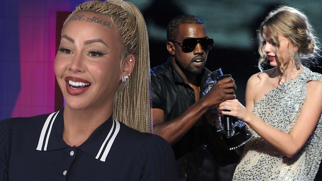 Amber Rose gây tranh cãi tại lễ trao giải VMAs cùng người yêu cũ Kanye West và Taylor Swift (Thông tin độc quyền)