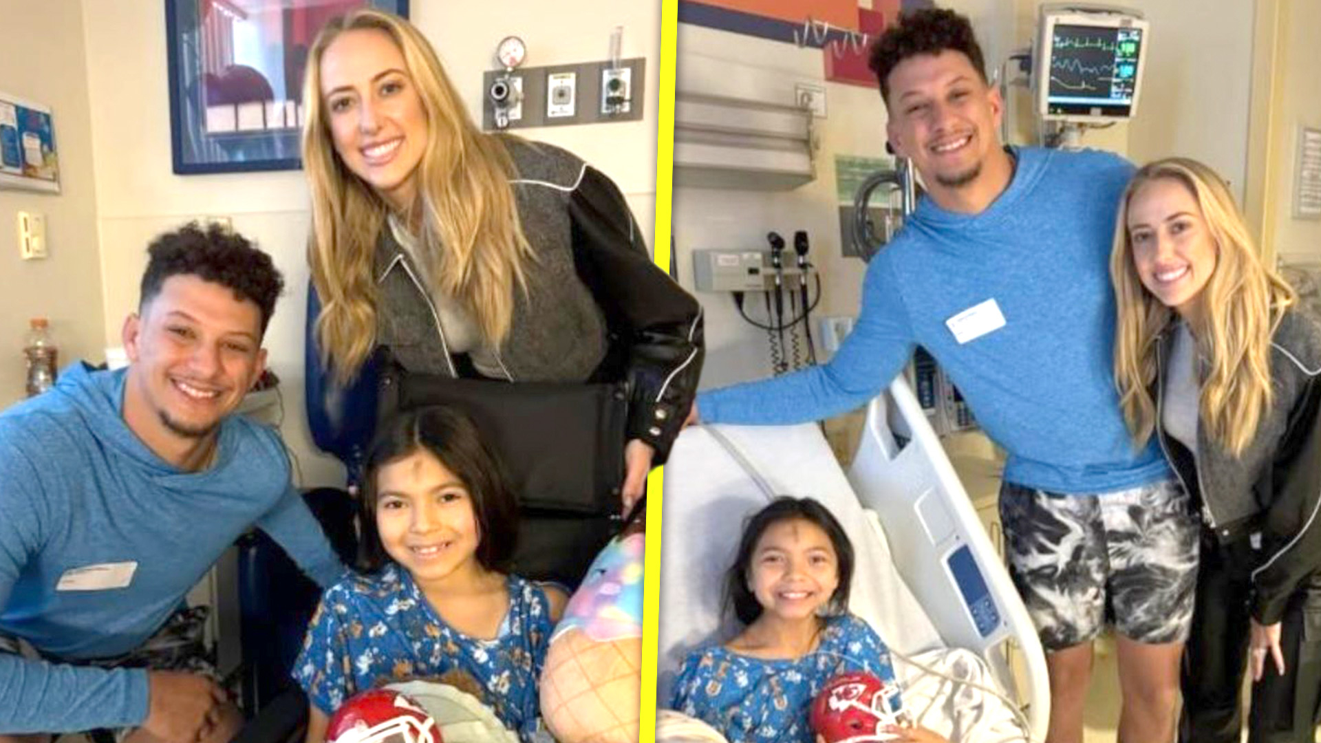 Patrick Mahomes and Wife Brittany Visit Children Injured in Kansas City  Shooting | Entertainment Tonight